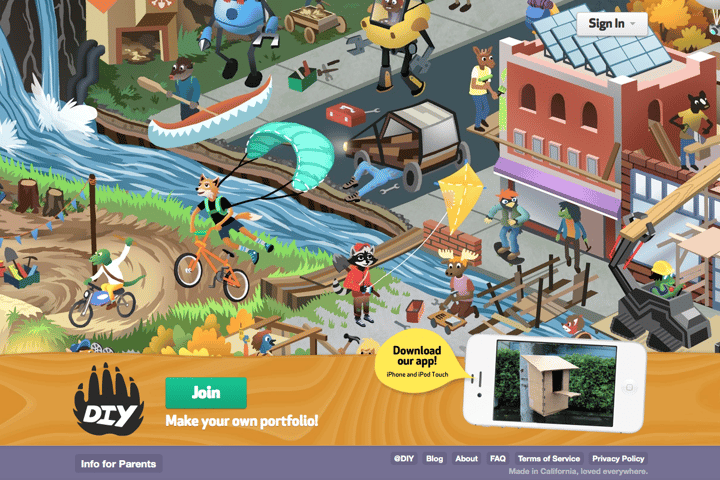 Online Community for Kids website preview